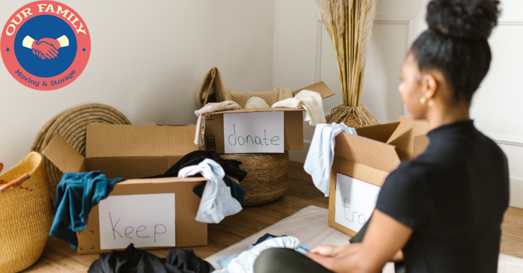 Decluttering before a move